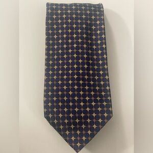 Trussini Cravatte Navy/Gold Silk Tie Made in Italy